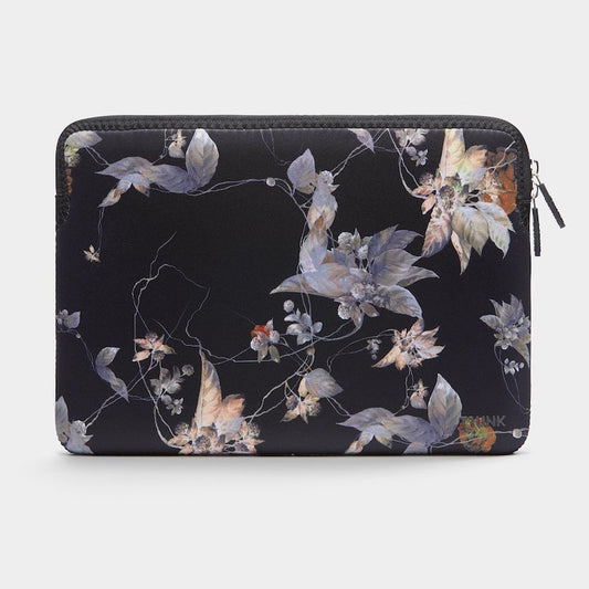 TRUNK 14" MacBook Pro Neoprene Sleeve Black Flower