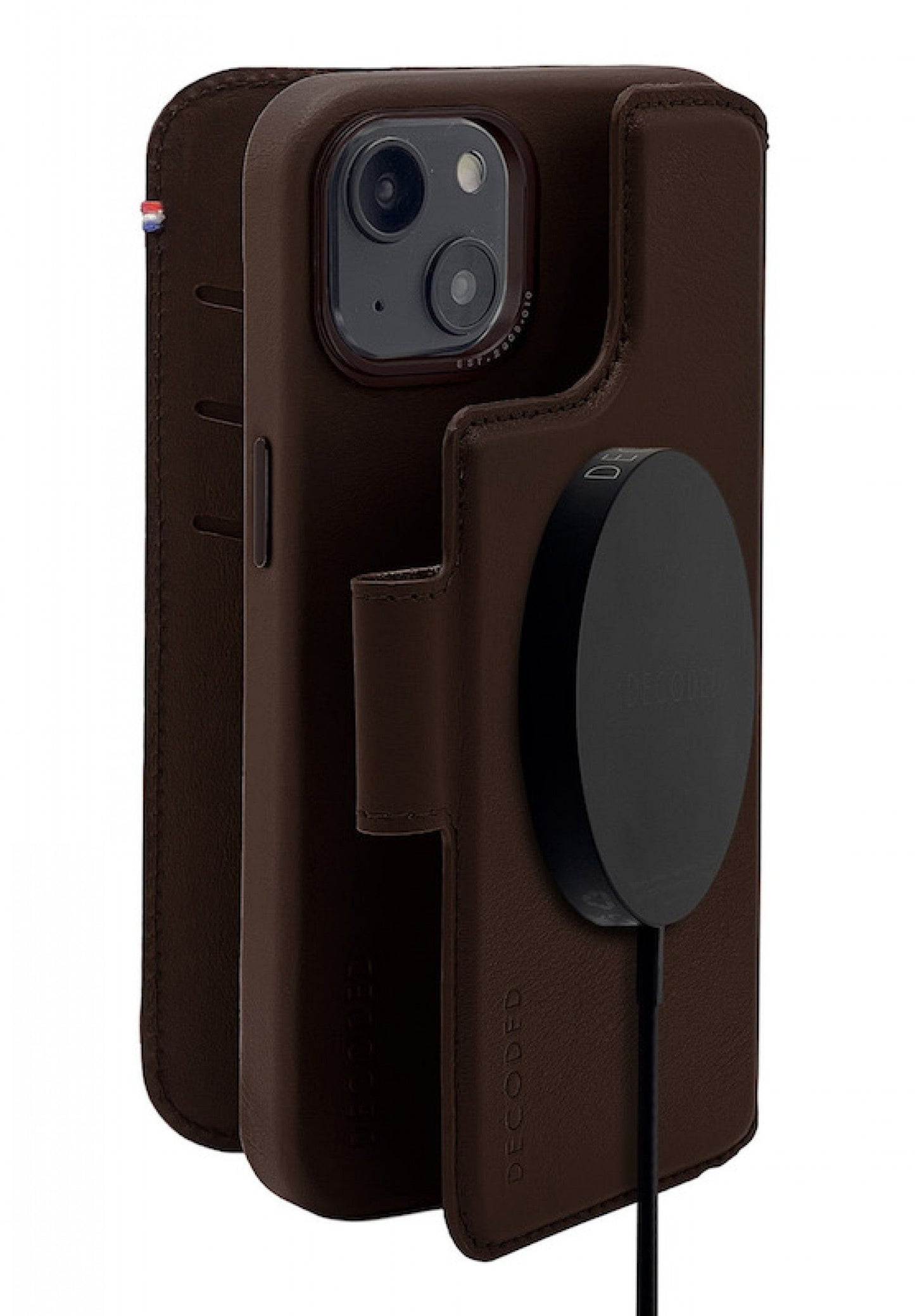 Capa em pele para iPhone 14 Plus Modu Wallet - Castanho