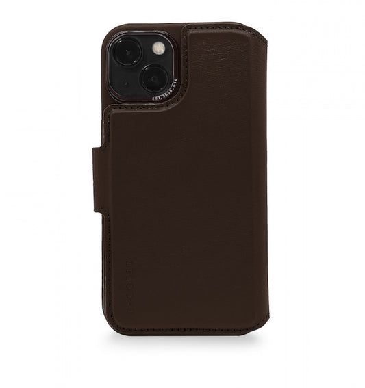 Capa em pele para iPhone 14 Plus Modu Wallet - Castanho