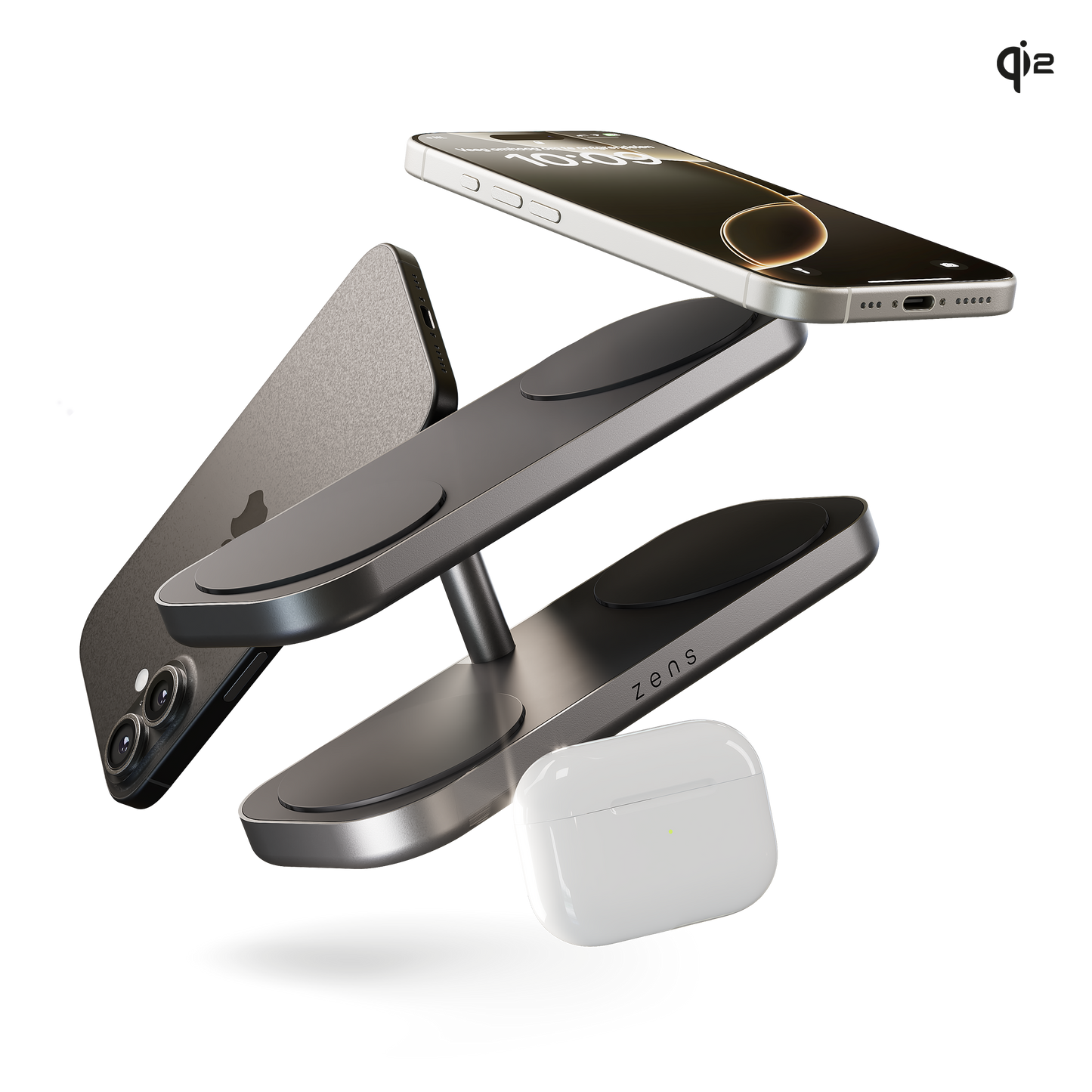 Carregador Zens Quattro Wireless Charger Pro 4 - Preto