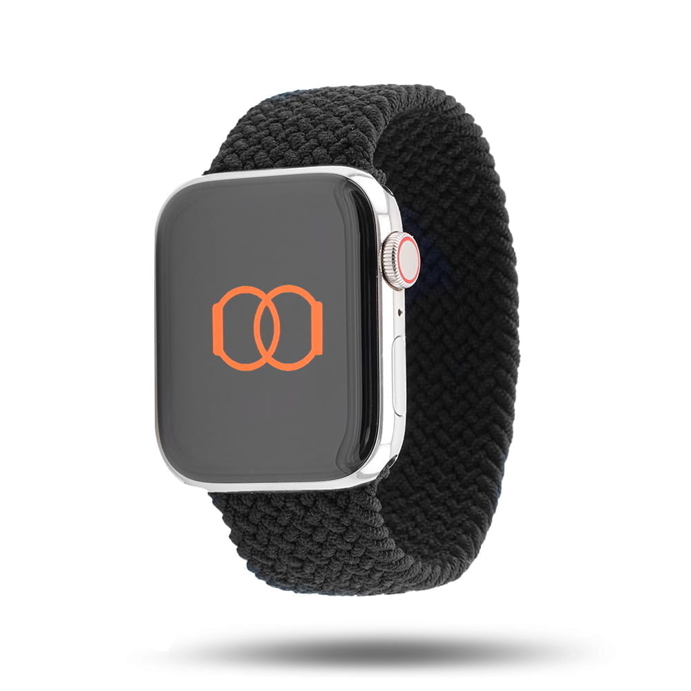 Bracelete Sport Loop entrançada silicone e nylon 41 mm Band Band, pequena - Meia-noite