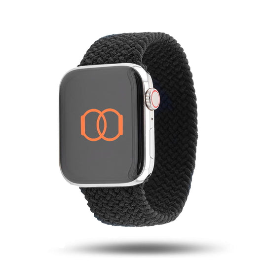 Bracelete Sport Loop entrançada silicone e nylon 49 mm Band Band, média - Meia-noite