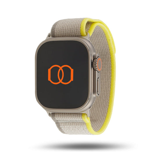 Bracelete para Apple Watch Ultra Loop Trail 45/49mm-Cinza amarelo