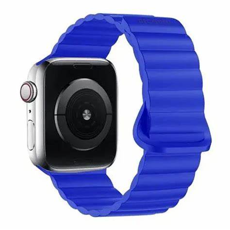 Bracelete Magnética DECODED Silicone Traction para Apple Watch 42 a 49 mm - Azul