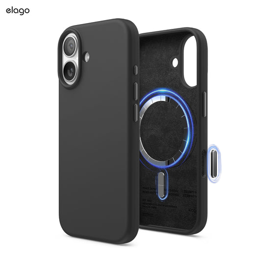 Capa para iPhone 17 em silicone - Preto