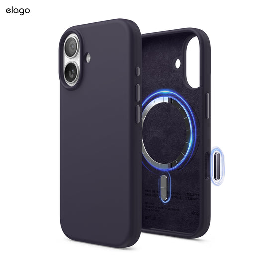 Capa para iPhone 17 em silicone - Roxo escuro