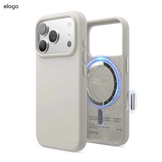 Capa para iPhone 17 Pro em silicone - Pedra