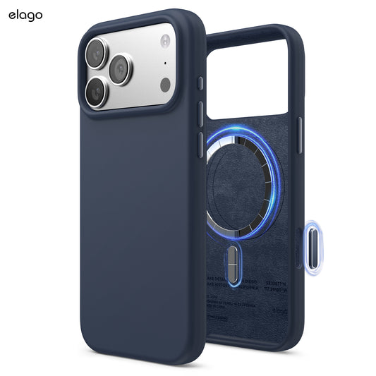 Capa para iPhone 17 Pro Max em silicone - Indigo