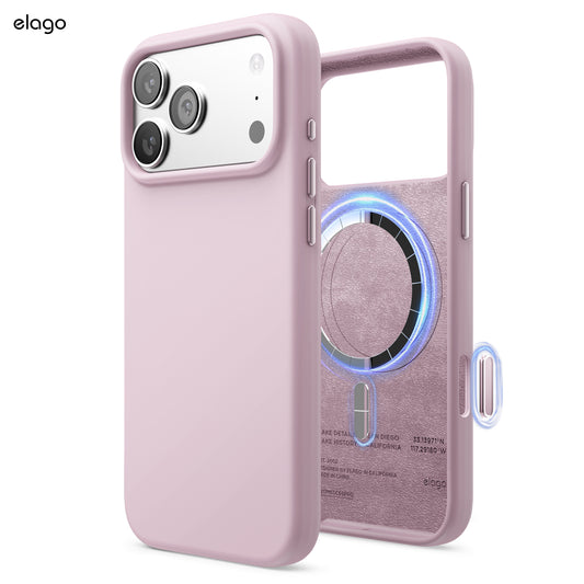 Capa para iPhone 17 Pro Max em Silicone - Rosa suave