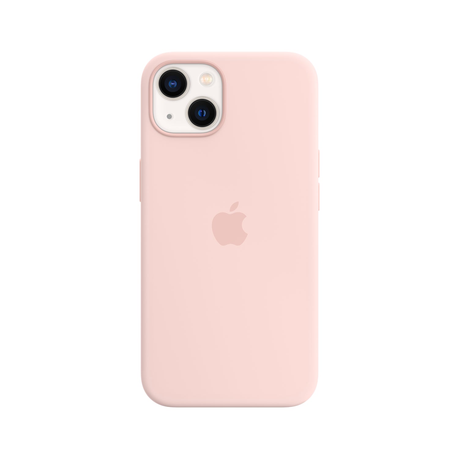 Capa em silicone com MagSafe para iPhone 13 - Giz rosa