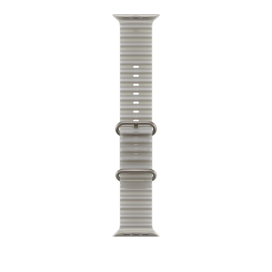 Bracelete Ocean cinzento translúcido de 49 mm - Titânio natural