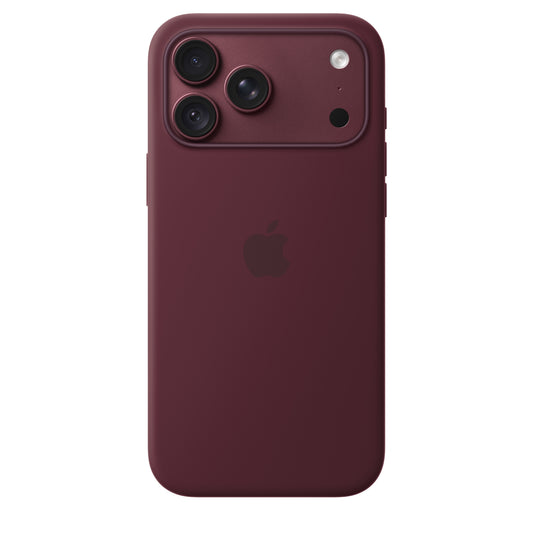 Capa em silicone com MagSafe para iPhone 18 Pro Max - Bordô