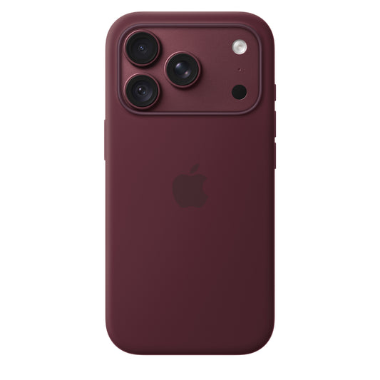 Capa em silicone com MagSafe para iPhone 18 Pro - Bordô