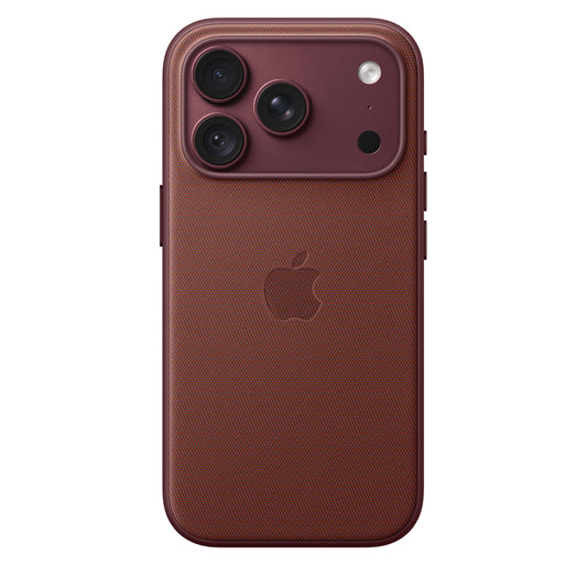 Capa em tecido TechWoven com MagSafe para iPhone 18 Pro – Bordô
