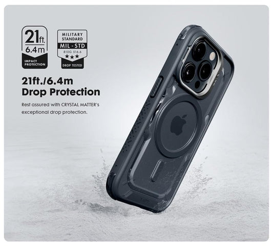 Capa para iPhone 15 Pro Crystal Matter - Preto