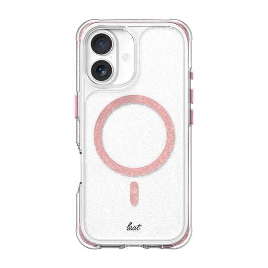 Capa iPhone 17 Aero Sparkle Laut - Transparente rosa brilhante