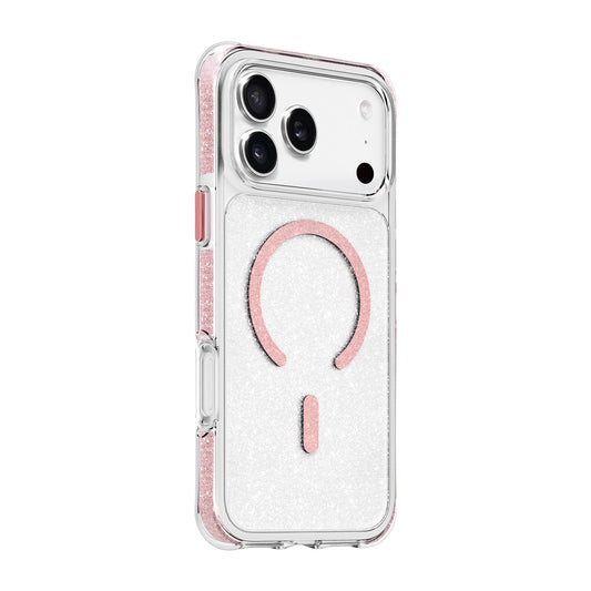 Capa iPhone 17 Pro Max Aero Sparkle - Transparente rosa brilhante