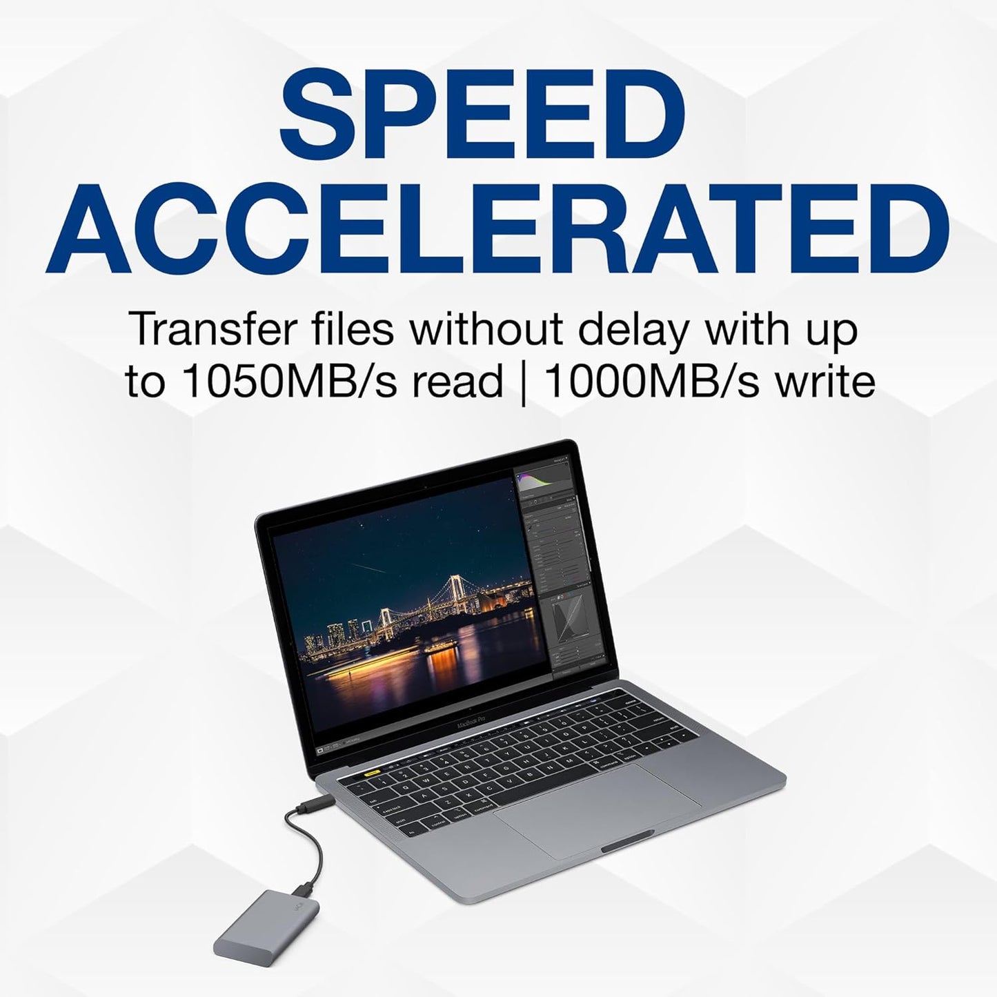 Drive externa SSD 500 GBLaCie Mobile Secure - Prata