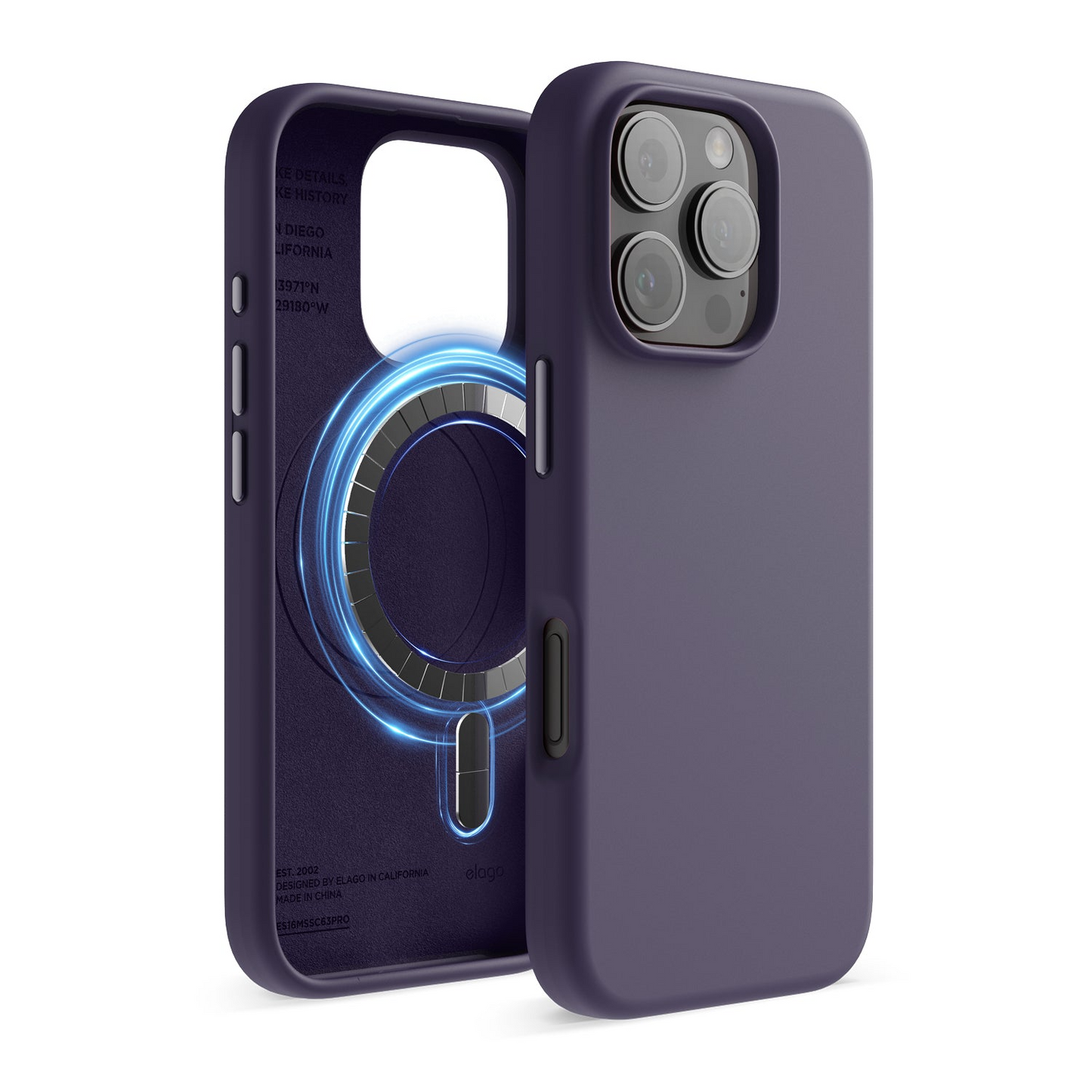 Capa magnética para iPhone 16 Pro max Magsafe - Roxo escuro