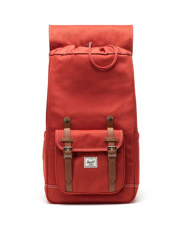 Mochila Herschel Little America (30L) - Red Ochre/White Stich