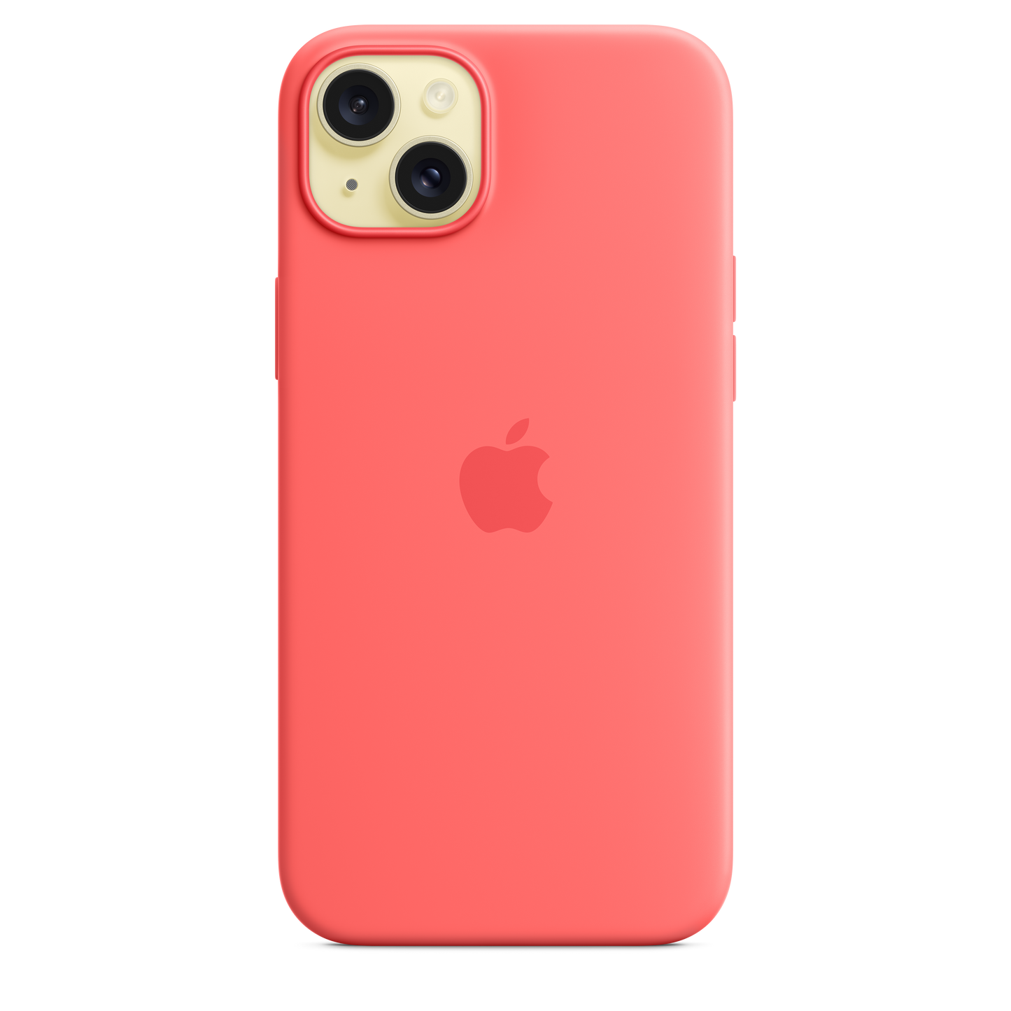 Capa em silicone com MagSafe para iPhone 15 Plus - Goiaba