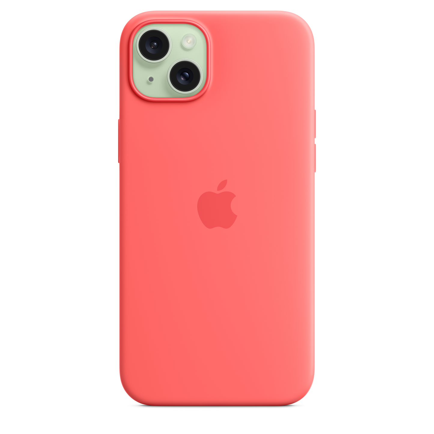 Capa em silicone com MagSafe para iPhone 15 Plus - Goiaba
