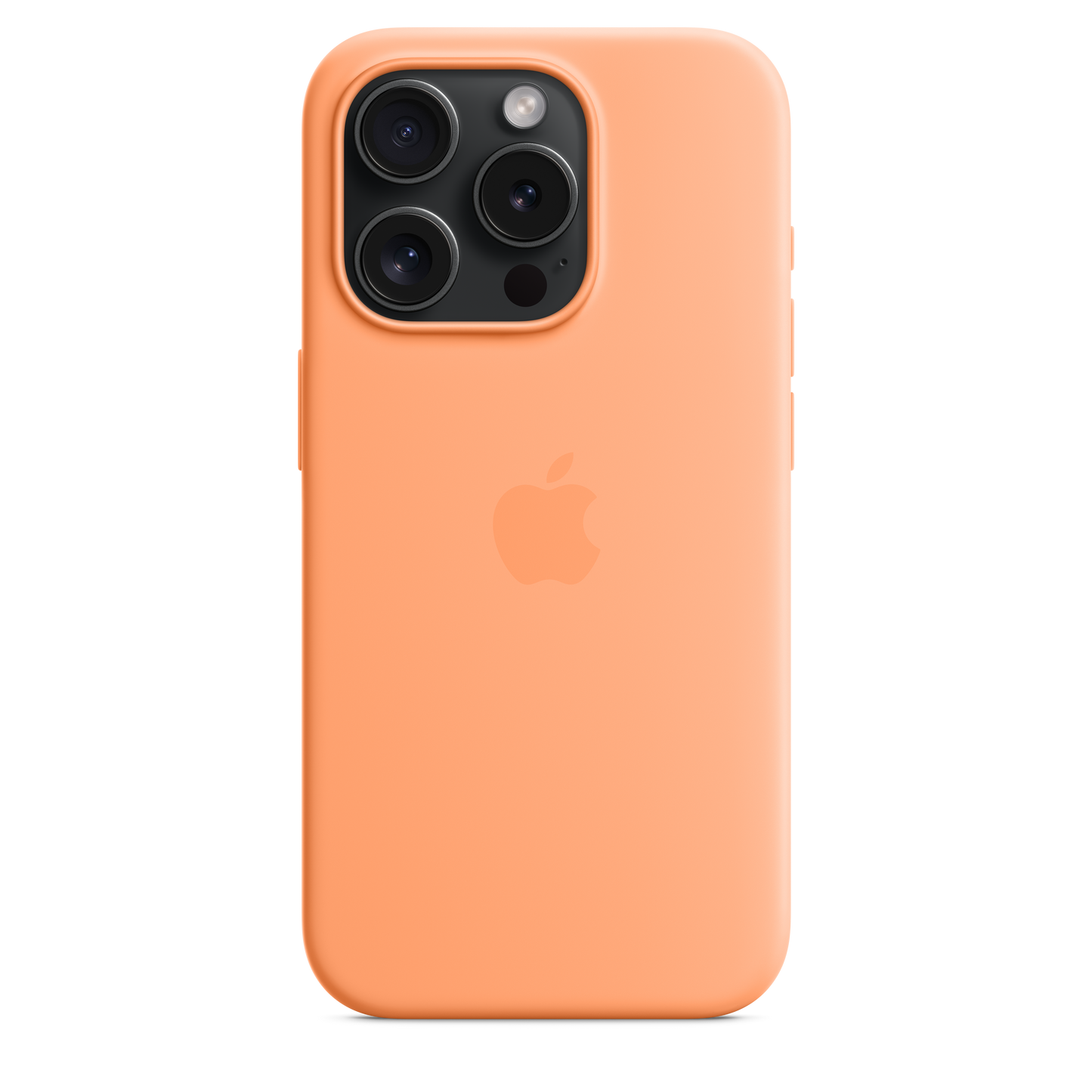 Capa em silicone com MagSafe para iPhone 15 Pro - Sorvete de laranja