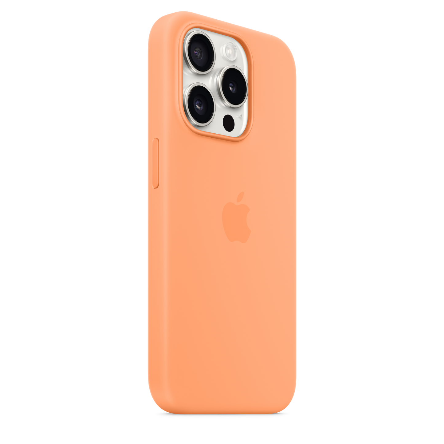 Capa em silicone com MagSafe para iPhone 15 Pro - Sorvete de laranja