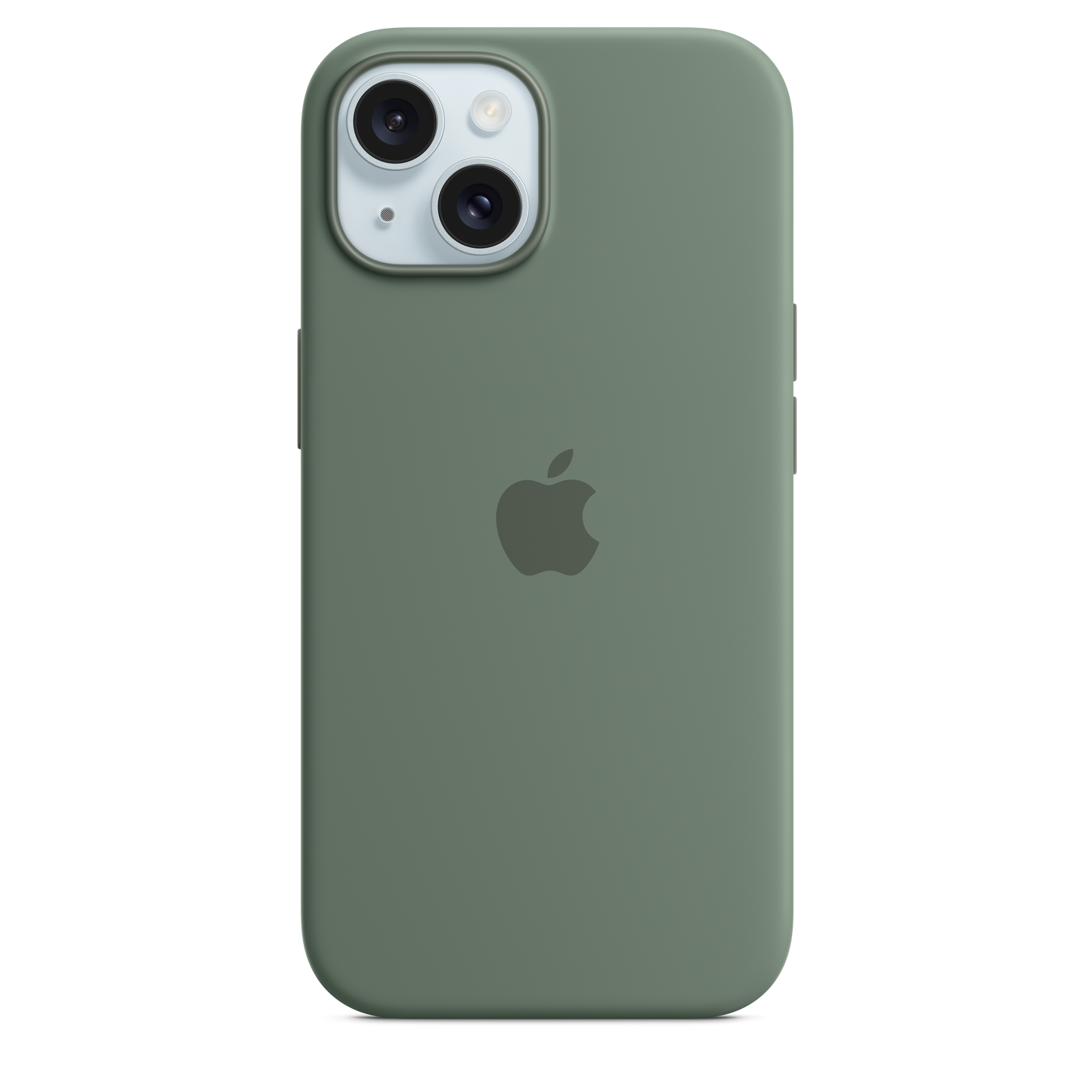 Capa em silicone com MagSafe para iPhone 15 - Cipreste