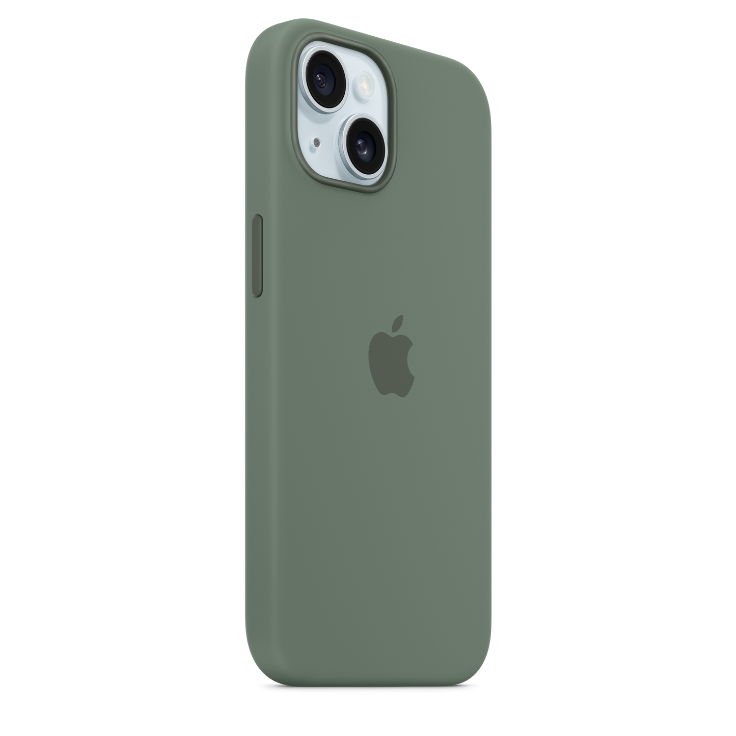 Capa em silicone com MagSafe para iPhone 15 - Cipreste