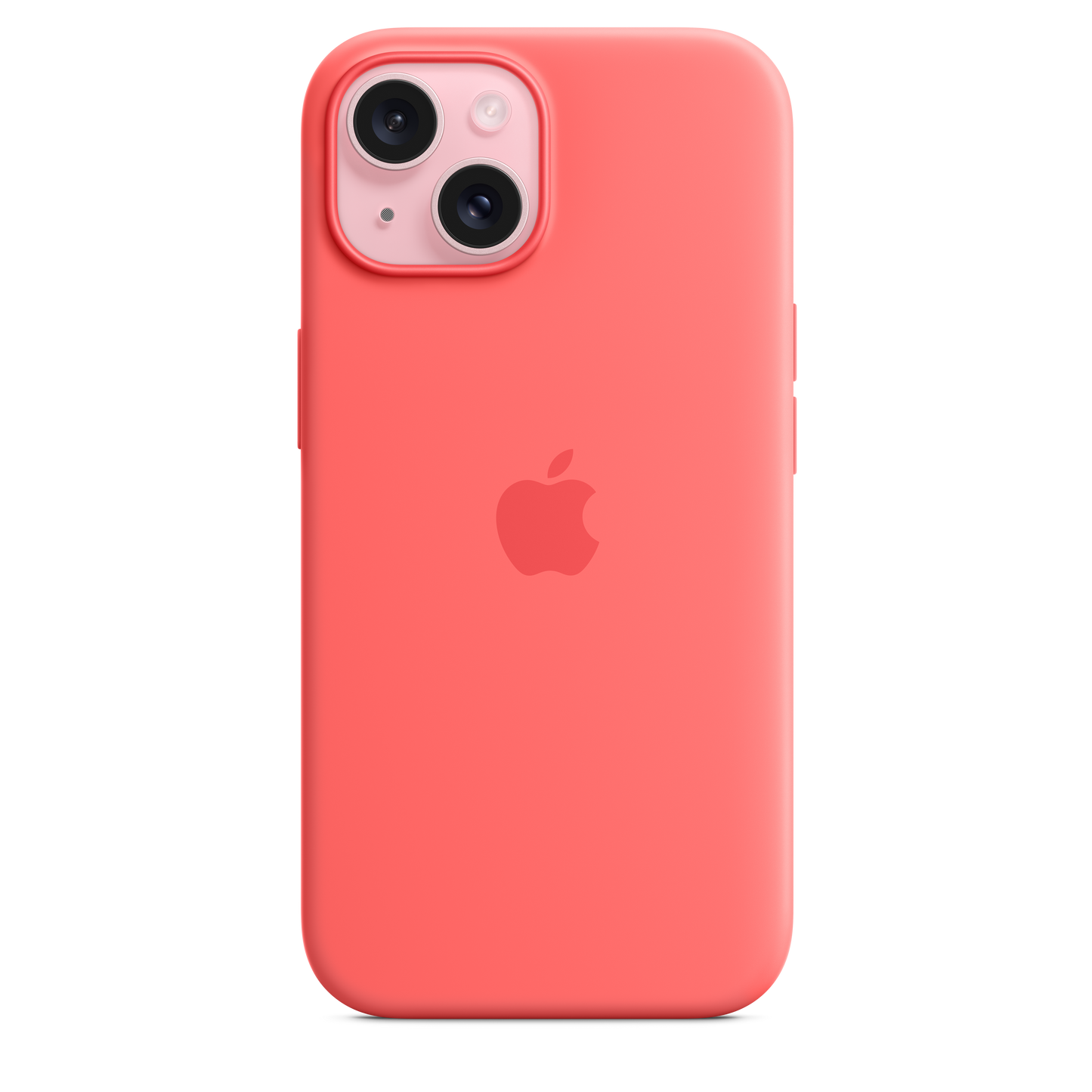 Capa em silicone com MagSafe para iPhone 15 - Goiaba