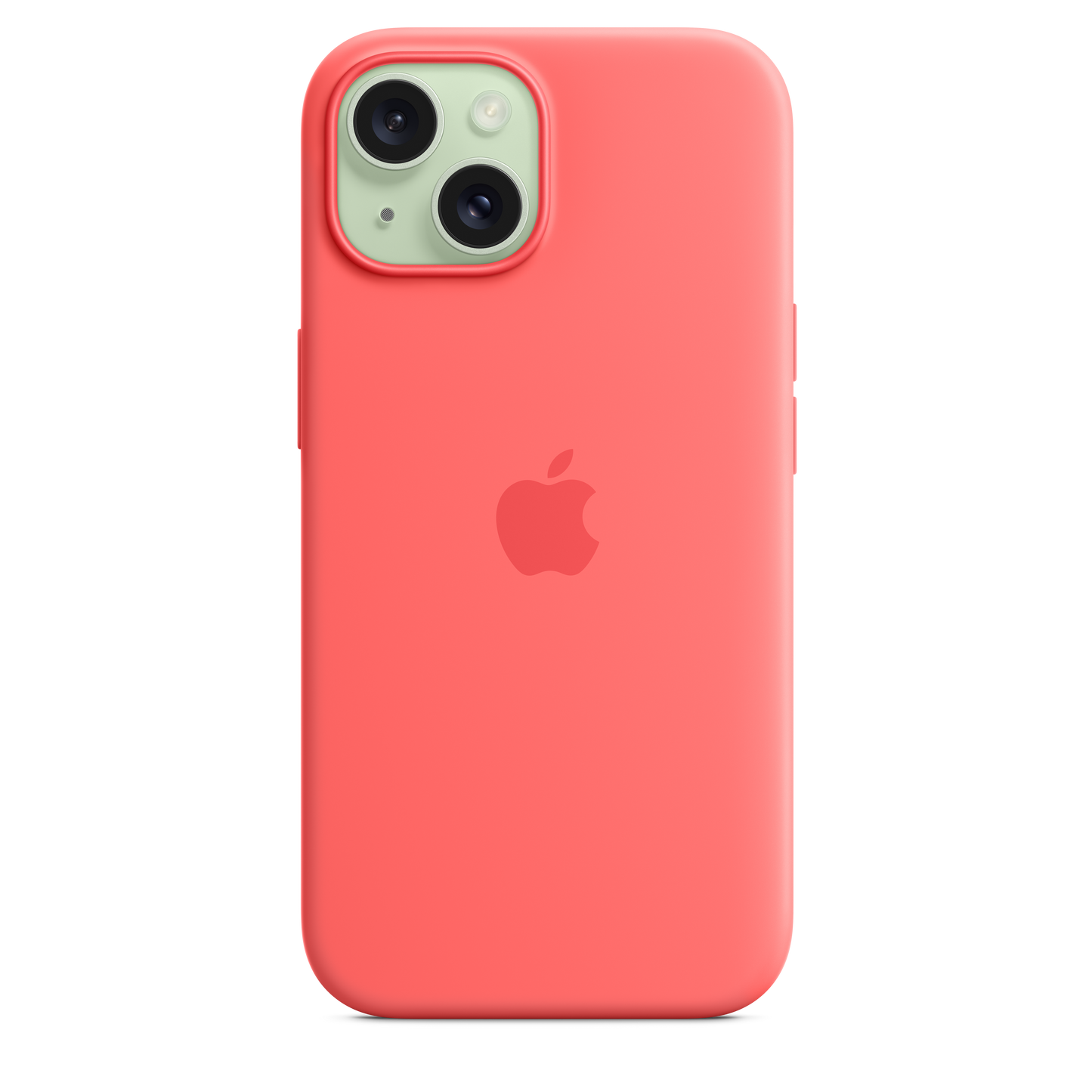 Capa em silicone com MagSafe para iPhone 15 - Goiaba