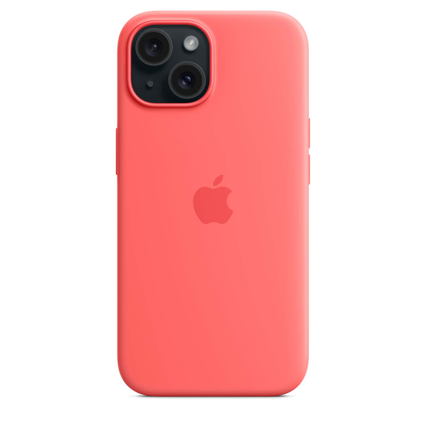 Capa em silicone com MagSafe para iPhone 15 - Goiaba