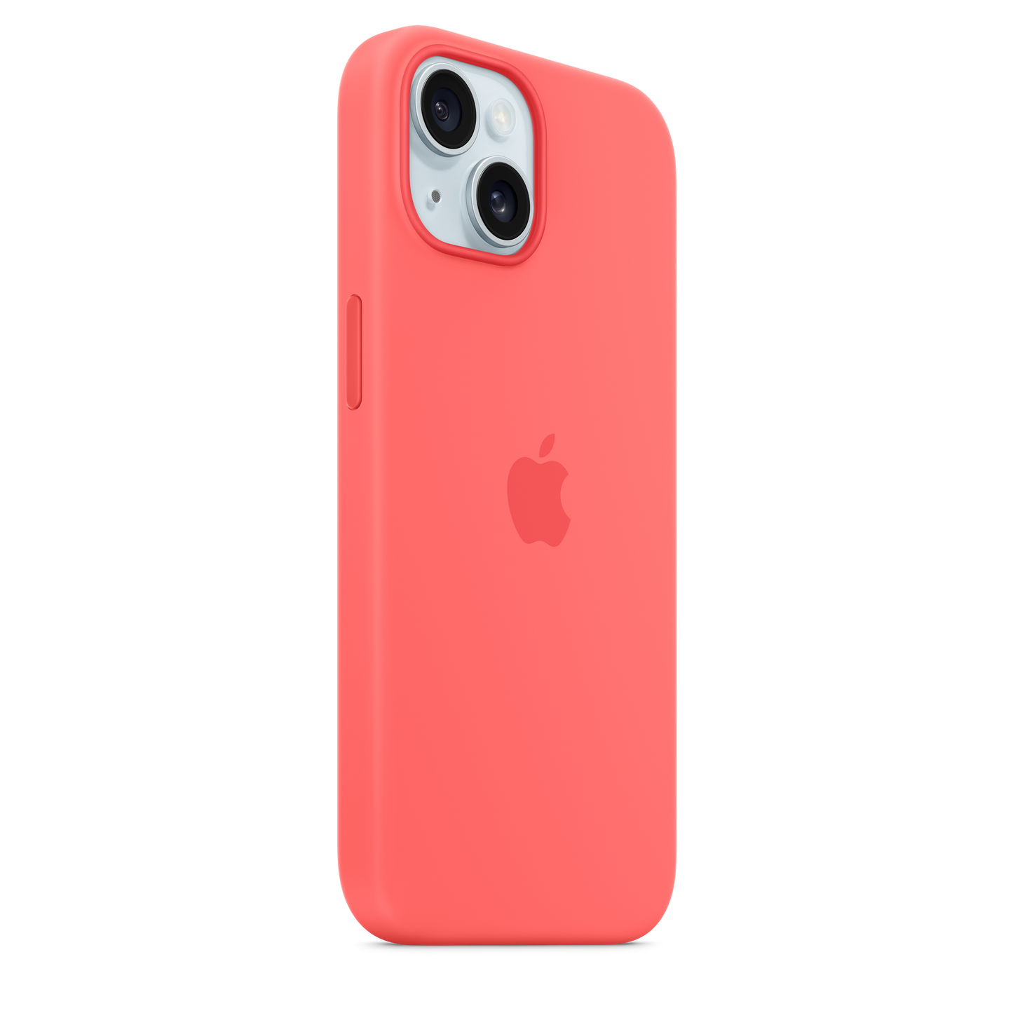 Capa em silicone com MagSafe para iPhone 15 - Goiaba