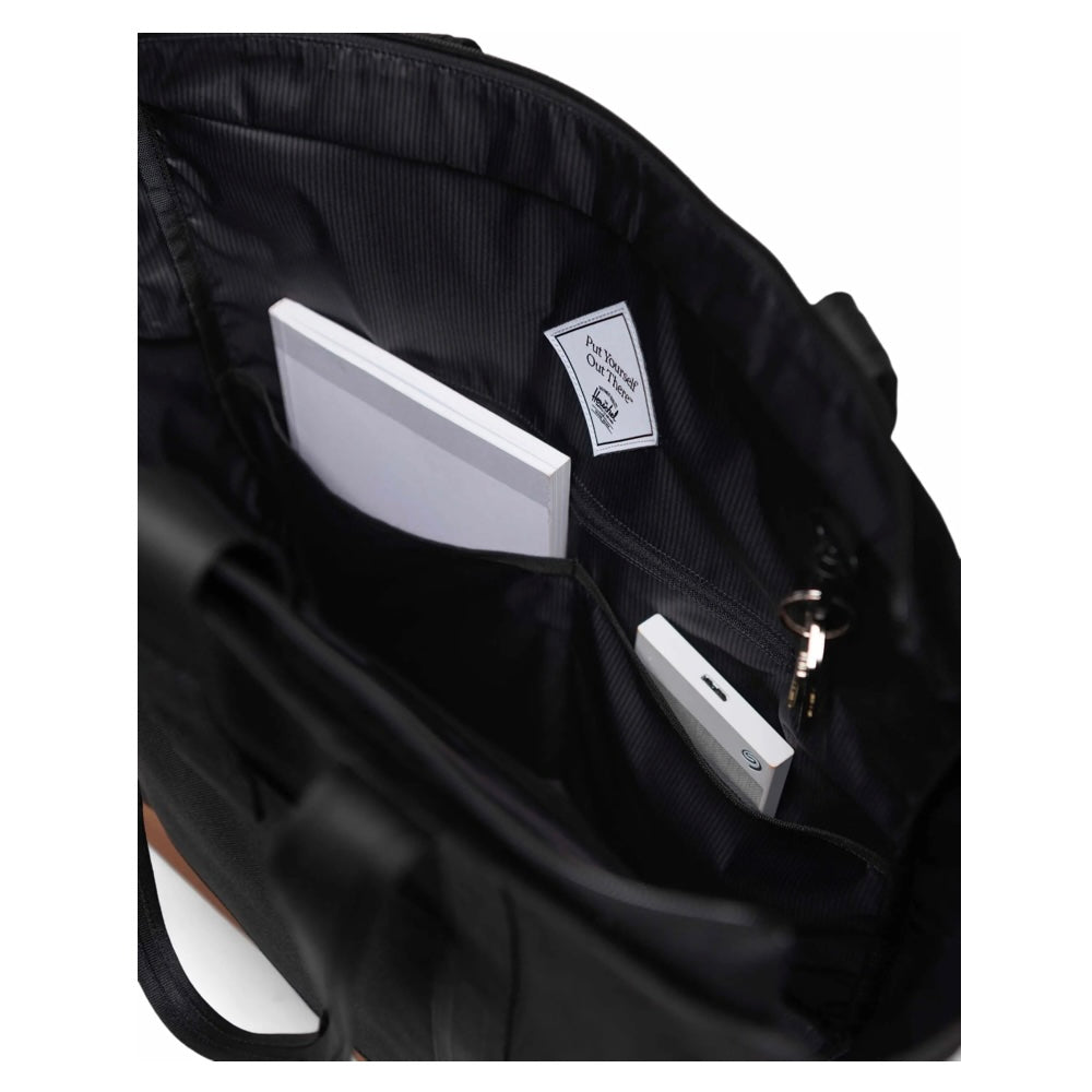 Mala para MacBook Heritage™ Tote Bag - Preto/castanho sela