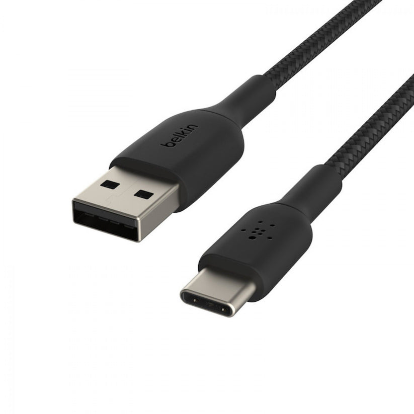 Cabo USB-A para USB-C Belkin BOOST CHARGE Braided 2 m Preto
