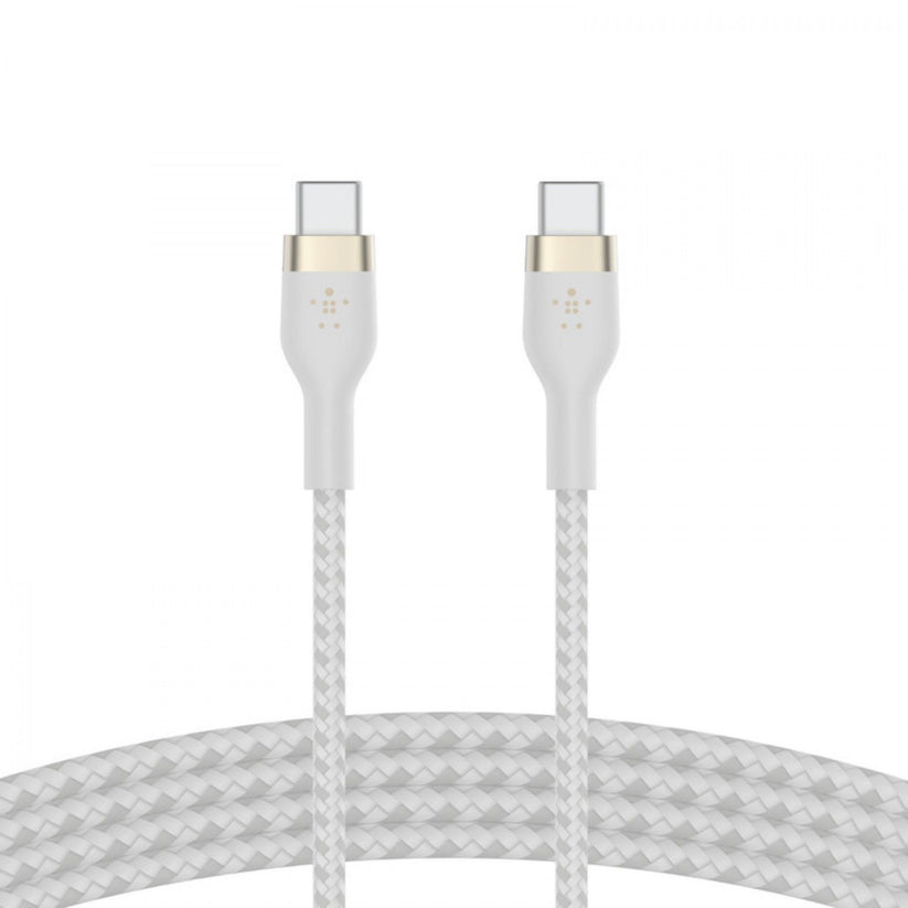 Cabo Belkin Boost Charge Pro Flex Braided Silicone USB-C USB-C 2 m - Branco