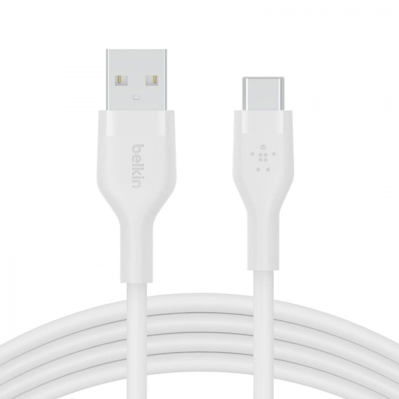 Cabo Belkin Boost Charge Flex Silicone USB-A para USB-C 2 m - Branco