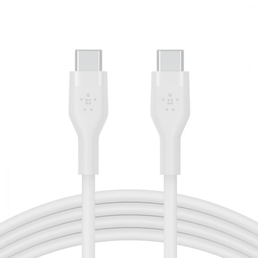 Cabo Belkin Boost Charge Flex Silicone USB-C para USB-C 1 m - Branco