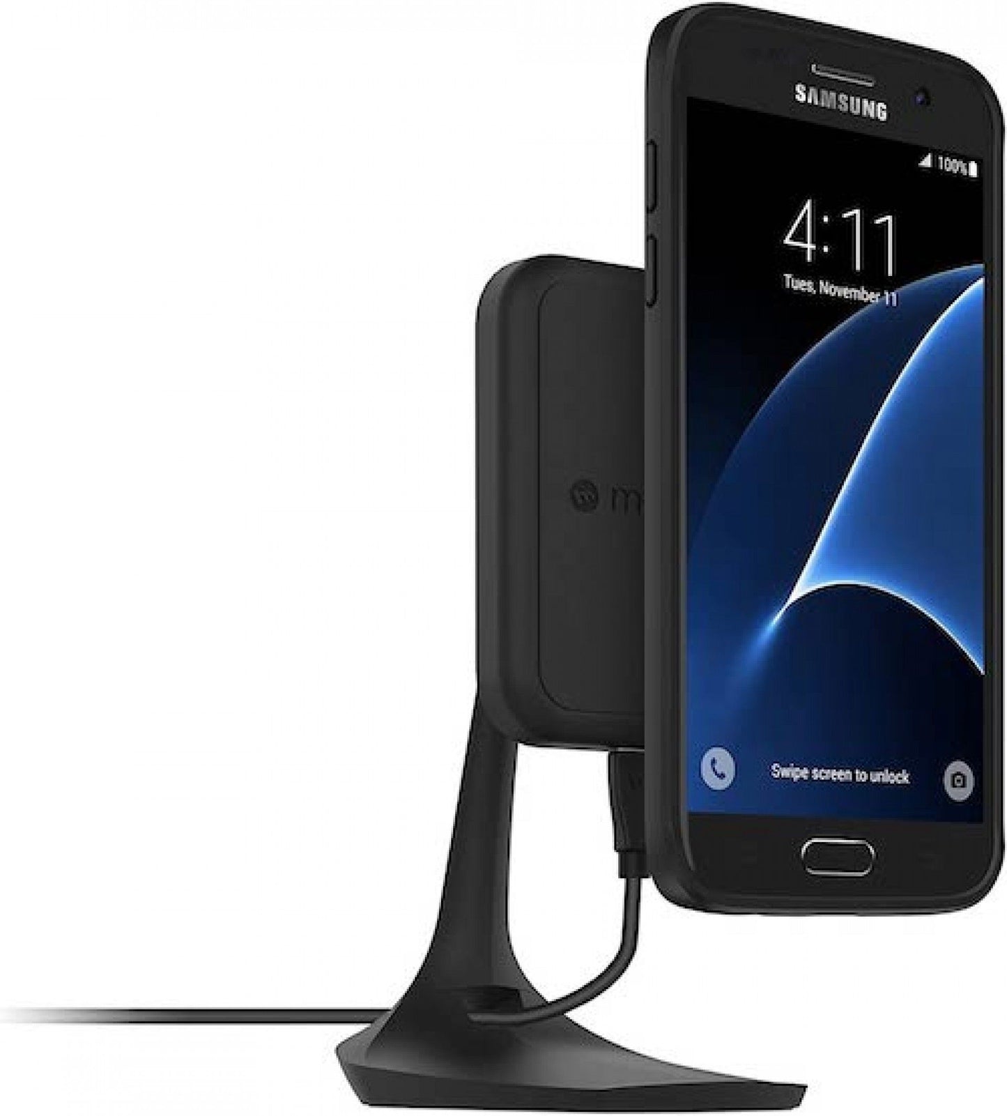 Mophie - Suporte de secretária Charge force com Qi Charge