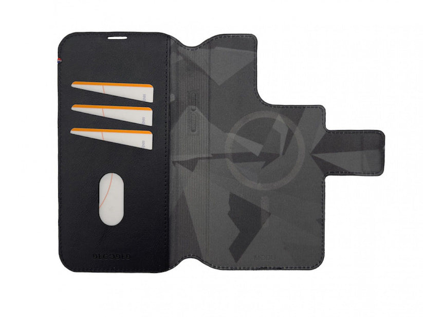 DECODEDiPhone 12 13 14 Pro Max Leather MagSafe Modu Walt BLK