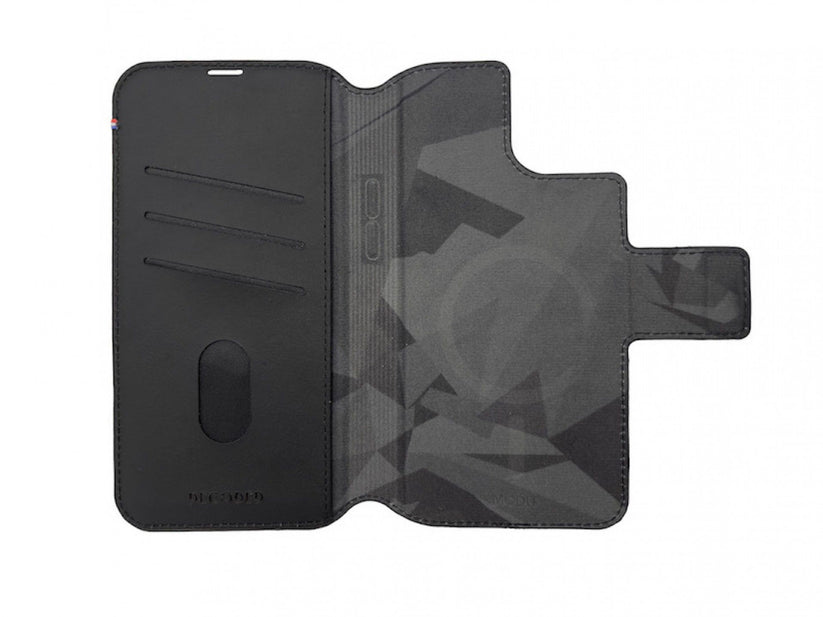 Capa em pele para iPhone 14 Plus Modu Wallet - Preto