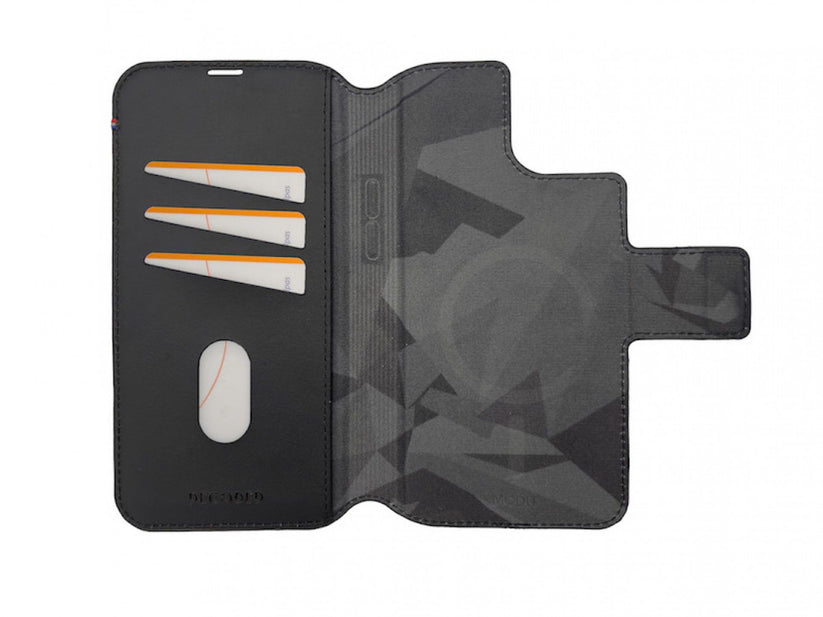 Capa em pele para iPhone 14 Plus Modu Wallet - Preto