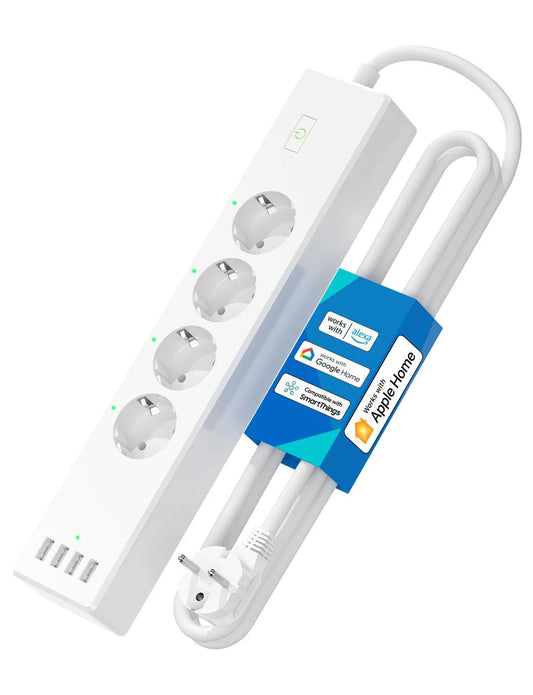Tomada 4AC Wi-Fi + 4 USB HomeKit Merosse