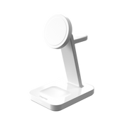 Base de carregamento wireless Snap+ 3-in 1 Qi2 EU da Mophie - Branco