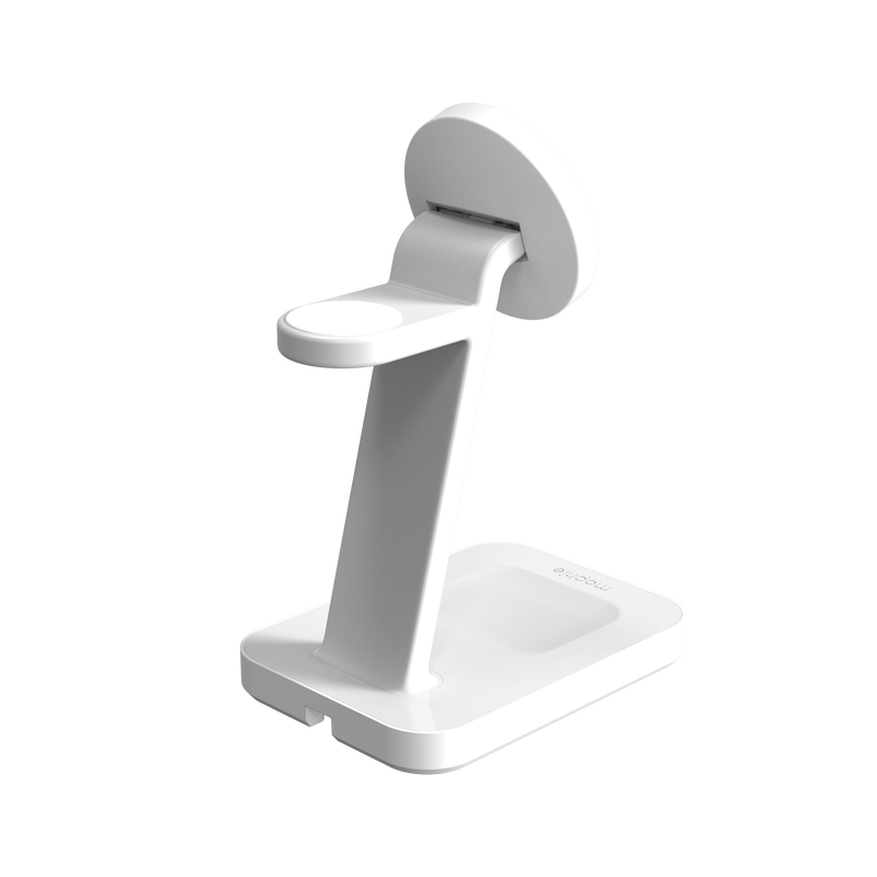 Base de carregamento wireless Snap+ 3-in 1 Qi2 EU da Mophie - Branco