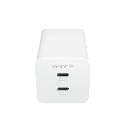 Carregador 2xUSB-C PD 50W Mophie Essencials - Branco