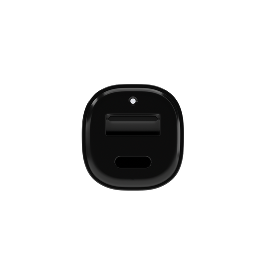 Carregador para viatura Dual USB-C + USB-A 12W da Mophie - Preto