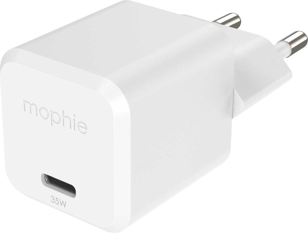 Adaptador de parede USB-C 40W com adaptadores universais da Mophie - preto