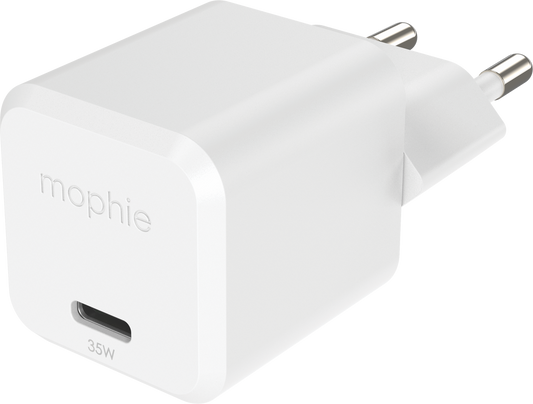 Adaptador de parede USB-C 40W com adaptadores universais da Mophie - preto